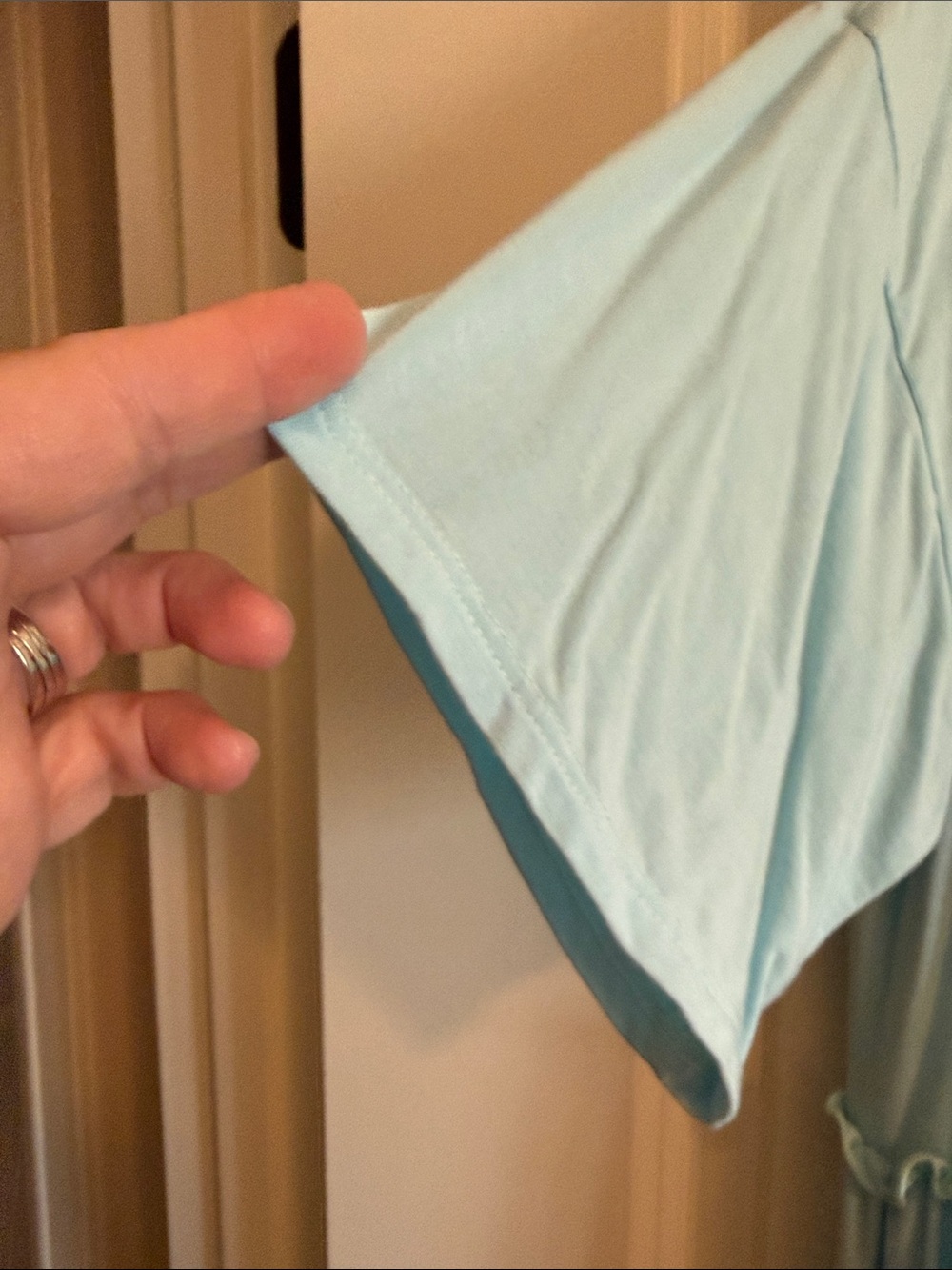 Beeson River Soft Aqua Babydoll Top - Picture 4 of 8